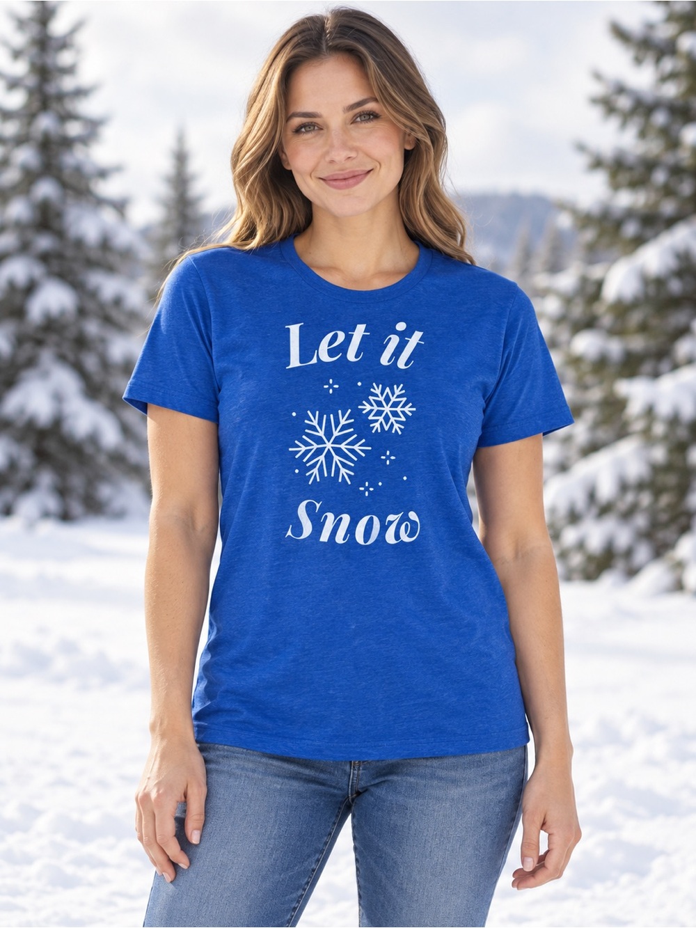 Let It Snow Graphic Tee Size S